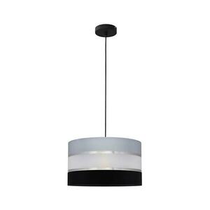 Csillár zsinóron HELEN 1xE27/15W/230V á. 35 cm fekete/szürke/ezüst kép