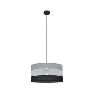 Csillár zsinóron HELEN 1xE27/15W/230V á. 40 cm fekete/szürke/ezüst kép