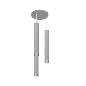 LED Csillár zsinóron TUBA 3xGU10/4, 8W/230V szürke/matt króm kép