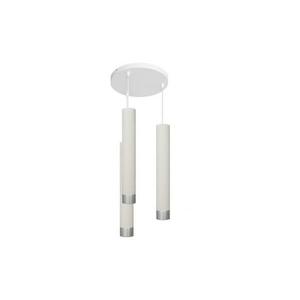 LED Csillár zsinóron TUBA 3xGU10/4, 8W/230V fehér/matt króm kép