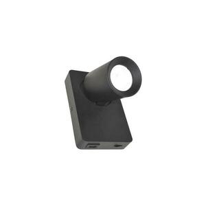 Fali spotlámpa TAFT 1xGU10/30W/230V USB fekete kép