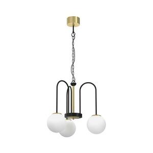 Csillár láncon CAMBRIDGE 3xE14/60W/230V fekete/sárgaréz kép