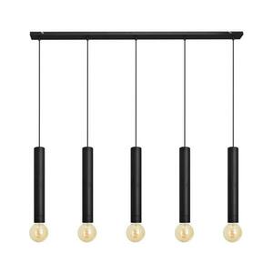 Csillár zsinóron TUBA 5xE27/15W/230V fekete kép