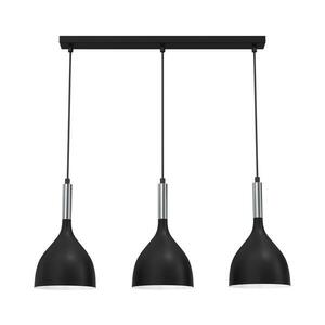 Csillár zsinóron NOAK 3xE27/15W/230V fekete/króm kép
