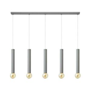 Csillár zsinóron TUBA 5xE27/15W/230V szürke kép
