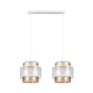 Csillár zsinóron GABI 2xE27/60W/230V arany/fehér kép