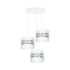 Csillár zsinóron CORAL 3xE27/60W/230V fehér/króm átm. 45 cm kép