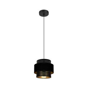 Csillár zsinóron NESS 1xE27/60W/230V fekete kép