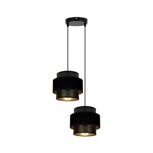 Csillár zsinóron NESS 2xE27/60W/230V á. 30 cm fekete kép