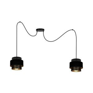 Csillár zsinóron NESS 2xE27/60W/230V pók fekete kép