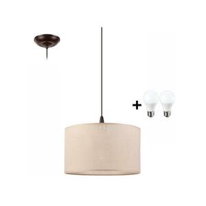 LED Csillár zsinóron NOEL 1xE27/60W/230V bézs kép