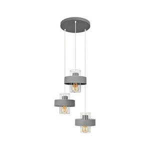 Csillár zsinóron VOLTA 3xE27/15W/230V á. 42 cm szürke kép