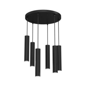 Csillár zsinóron RAITO 6xGU10/8W/230V fekete kép