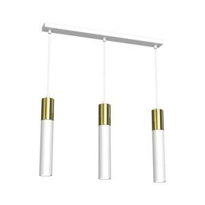 Csillár zsinóron CASSA 3xGU10/8W/230V fehér/arany kép