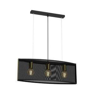 Csillár zsinóron KAGA 3xE27/60W/230V fekete/arany kép