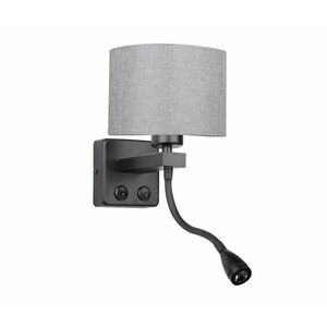 LED Fali lámpa POLO 1xE27/40W+LED/2W 230V fekete kép