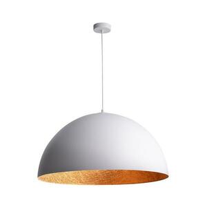 Csillár zsinóron SFERA 1xE27/60W/230V á. 50 cm fehér/réz kép