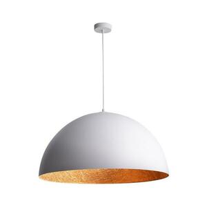 Csillár zsinóron SFERA 1xE27/60W/230V á. 35 cm fehér/réz kép