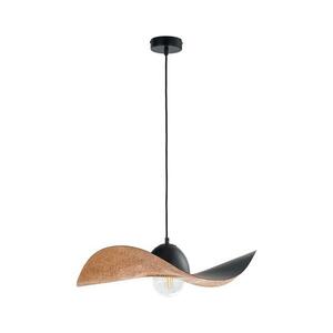 Csillár zsinóron KAPELLO 1xE27/60W/230V átm. 55 cm fekete/réz kép