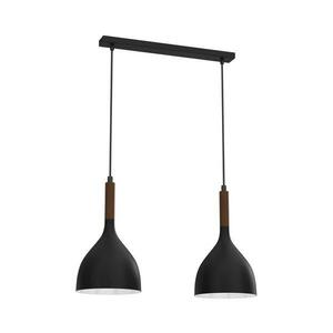 Csillár zsinóron NOAK WOOD 2xE27/15W/230V fekete/bükkfa kép