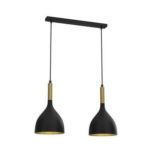 Csillár zsinóron NOAK 2xE27/15W/230V fekete/arany kép