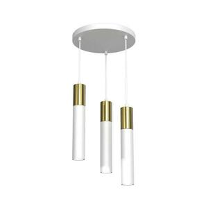 Csillár zsinóron CASSA 3xGU10/8W/230V fehér/arany kép