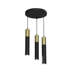 Csillár zsinóron CASSA 3xGU10/8W/230V fekete/arany kép
