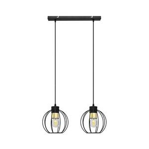 Csillár zsinóron STARLIGHT 2xE27/15W/230V fekete/arany kép