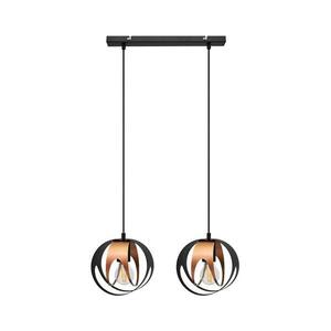 Csillár zsinóron MOONLIGHT 2xE27/15W/230V fekete/réz kép