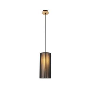 Csillár zsinóron KIOTO 1xE27/40W/230V átm. 18 cm fekete/bükkfa kép