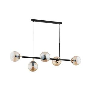 Csillár zsinóron DANSA 5xE14/10W/230V sárgaréz/fekete kép