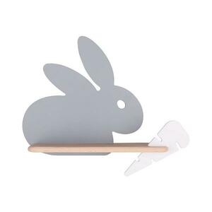 LED Gyerek fali lámpa polccal RABBIT LED/4W/230V szürke/fehér/fa kép