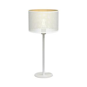 Asztali lámpa LOFT SHADE 1xE27/60W/230V á. 25 cm fehér/arany kép