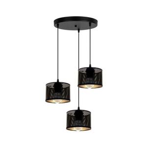 HEXE Csillár zsinóron ALDO 3xE27/60W/230V á. 40 cm fekete kép