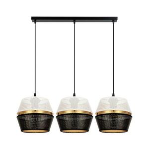 HEXE Csillár zsinóron PARIS 3xE27/60W/230V fehér/fekete/arany kép