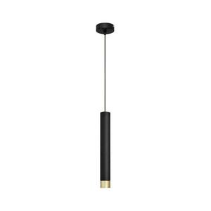 LED Csillár zsinóron TUBA 1xGU10/4, 8W/230V fekete/arany kép