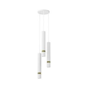 Csillár zsinóron JOKER 3xGU10/8W/230V fehér/arany kép