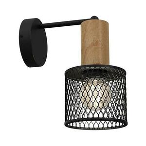 Fali lámpa SOBRESA 1xE27/60W/230V fekete/fa kép