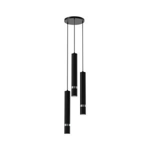 Csillár zsinóron JOKER 3xGU10/8W/230V fekete/fényes króm kép