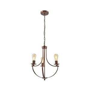 Csillár láncon GINA 3xE27/60W/230V barna kép