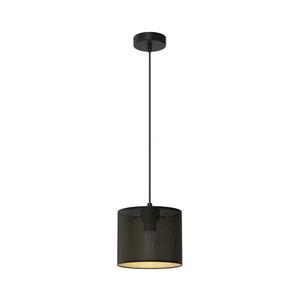 Csillár zsinóron LOFT SHADE 1xE27/60W/230V á. 18 cm fekete/arany kép