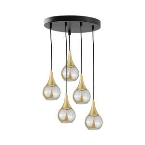 Keter Lighting Csillár zsinóron LACRIMA HONEY 5xE27/60W/230V á. 45 cm kép