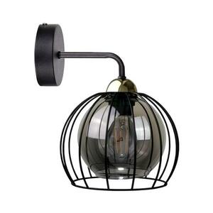 Keter Lighting Fali lámpa SOLO BLACK 1xE27/60W/230V fekete/arany kép