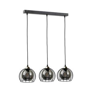 Keter Lighting Csillár zsinóron SOLO BLACK 3xE27/60W/230V fekete/arany kép