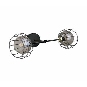 Keter Lighting Fali lámpa SOLO BLACK 2xE27/60W/230V fekete/arany kép