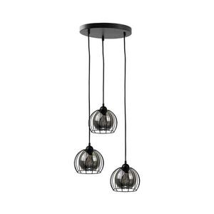 Keter Lighting Csillár zsinóron SOLO BLACK 3xE27/60W/230V á. 30 cm kép