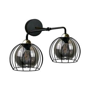 Keter Lighting Fali lámpa SOLO BLACK 2xE27/60W/230V fekete/arany kép