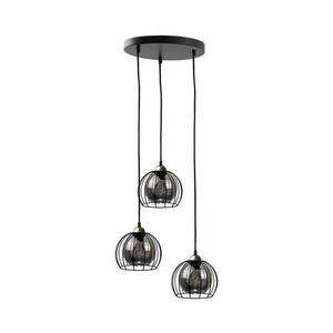 Keter Lighting Csillár zsinóron SOLO BLACK 3xE27/60W230V fekete/arany kép