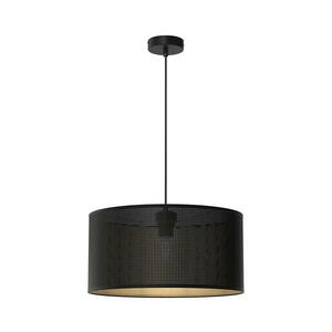 Csillár zsinóron LOFT SHADE 1xE27/60W/230V á. 40 cm fekete/arany kép