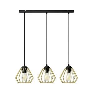 Csillár zsinóron AGAT 3xE27/15W/230V arany/fekete kép